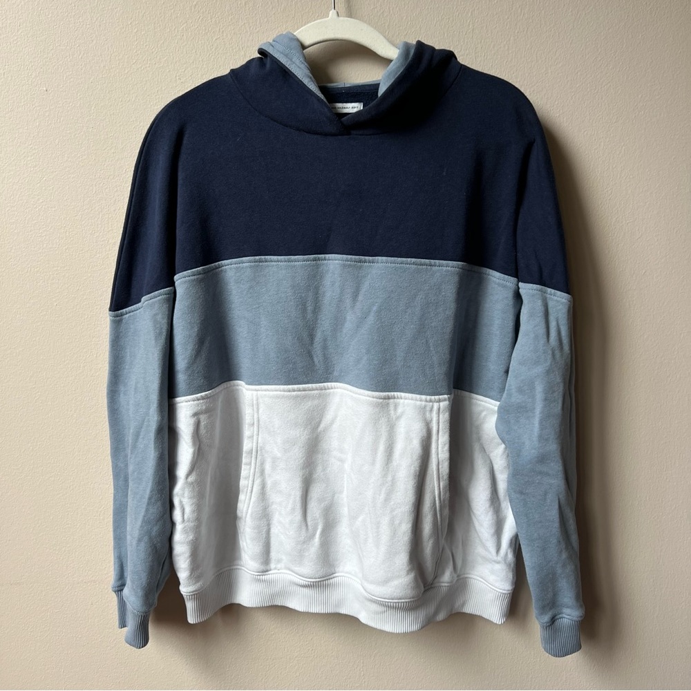 American Eagle blue color block hoodie